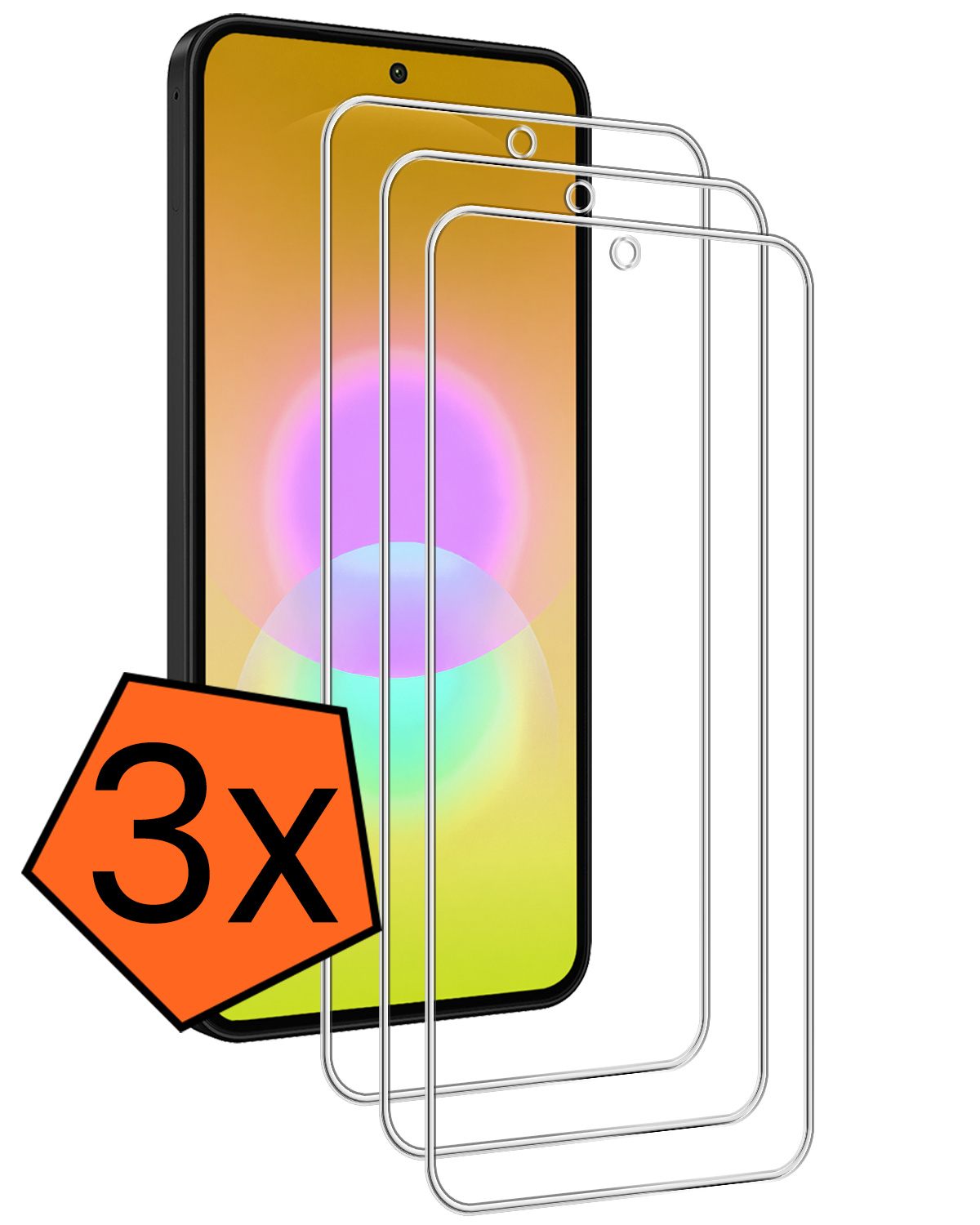 Nomfy Nomfy Samsung Galaxy A27 Screenprotector Glas - 3 PACK
