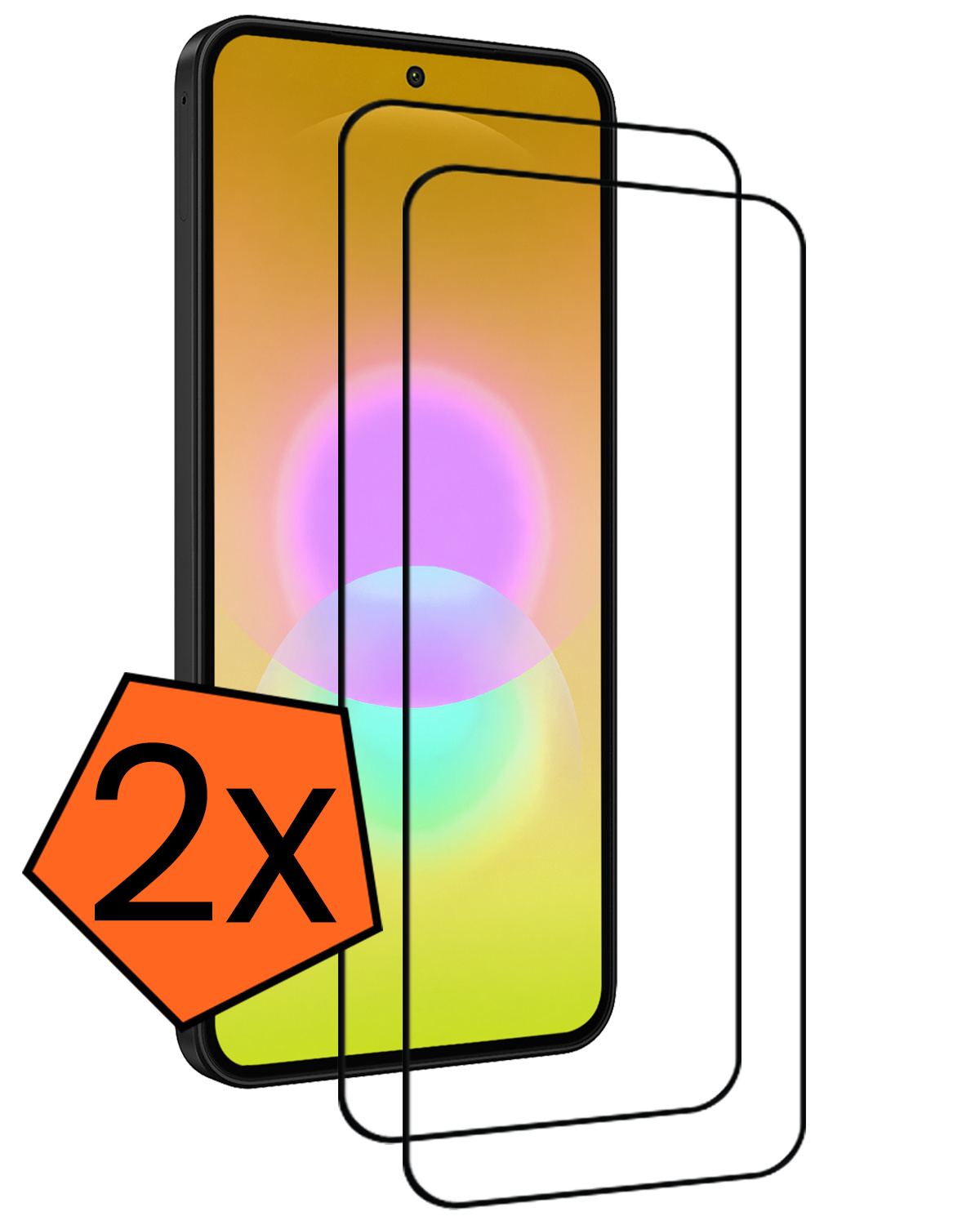 Nomfy Nomfy Samsung Galaxy A27 Screenprotector Glas Full Cover - 2 PACK