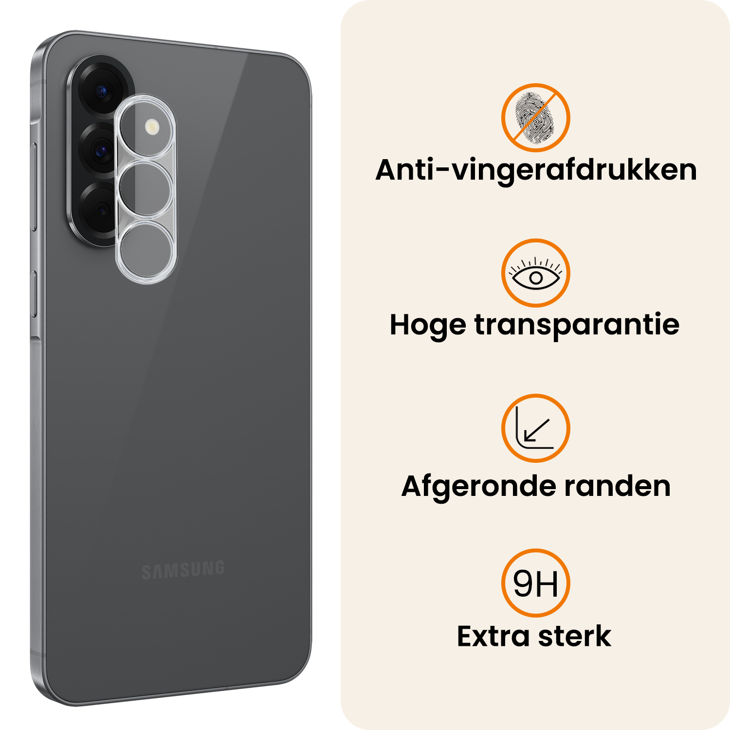 Nomfy Nomfy Samsung Galaxy A27 Camera Screenprotector - 3 PACK