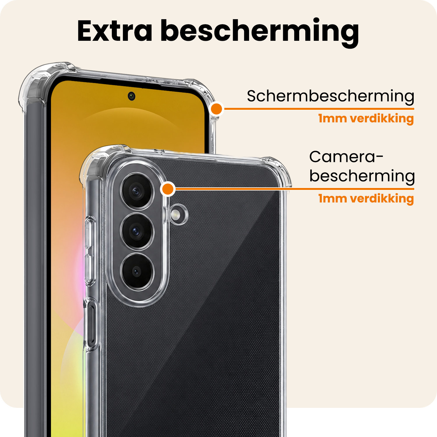 Nomfy Nomfy Samsung Galaxy A27 Hoesje Shockproof - Transparant