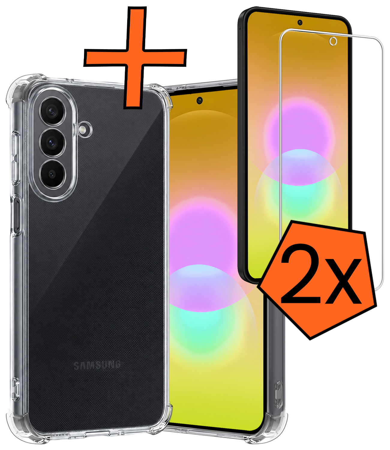 Nomfy Nomfy Samsung Galaxy A27 Hoesje Shockproof Met 2x Screenprotector