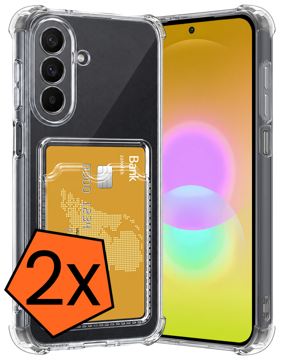 Nomfy Nomfy Samsung Galaxy A27 Hoesje Pashouder - 2 PACK