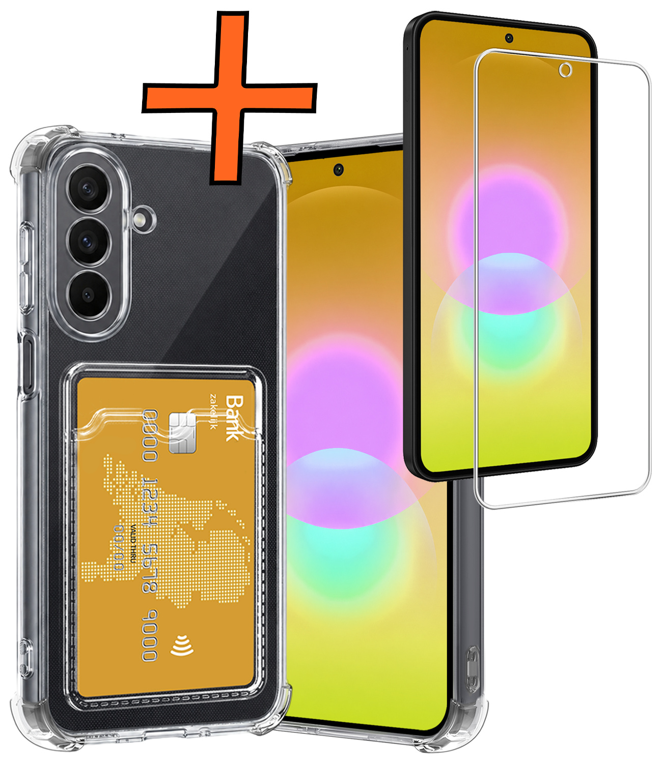 Nomfy Nomfy Samsung Galaxy A27 Hoesje Pashouder Met Screenprotector