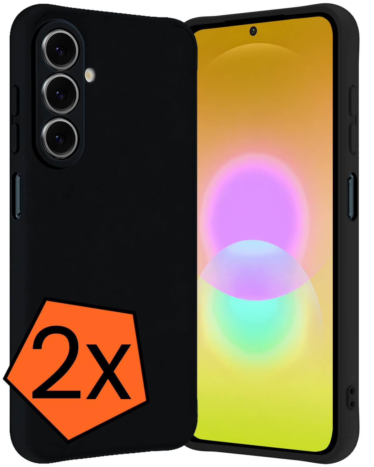 Nomfy Nomfy Samsung Galaxy A27 Hoesje Siliconen - Zwart - 2 PACK