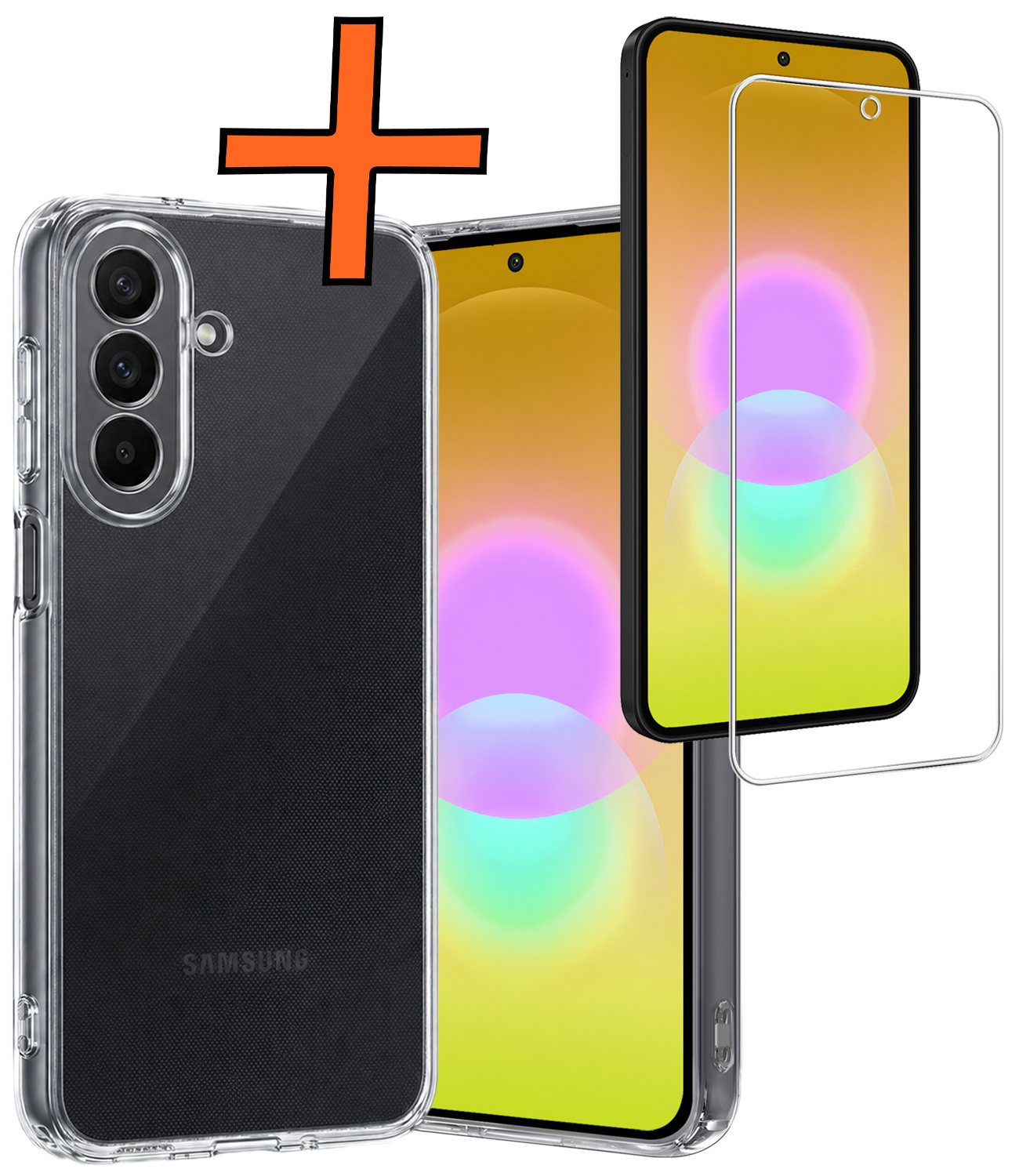 Nomfy Nomfy Samsung Galaxy A27 Hoesje Siliconen Met Screenprotector - Transparant