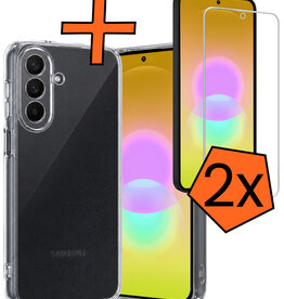 Nomfy Nomfy Samsung Galaxy A27 Hoesje Siliconen Met 2x Screenprotector - Transparant