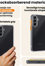 Nomfy Nomfy Samsung Galaxy A27 Hoesje Siliconen Met 2x Screenprotector - Transparant