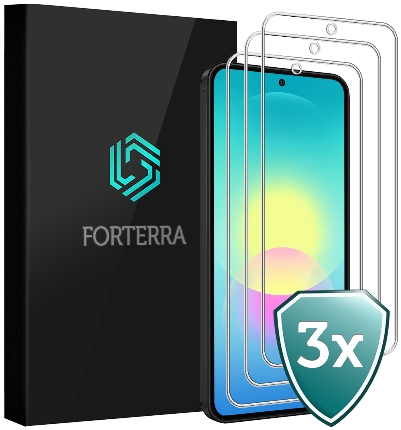 Forterra Forterra Samsung Galaxy A27 Screenprotector Glas - 3 PACK