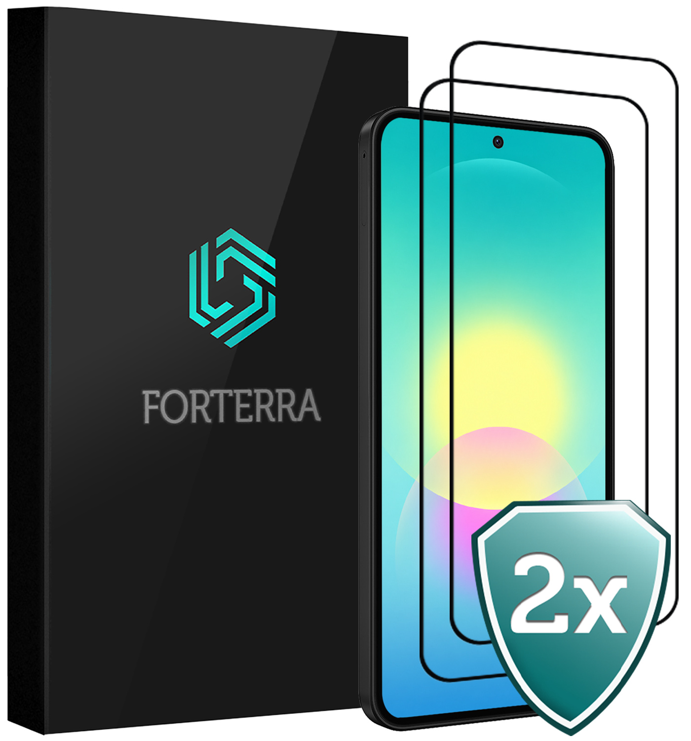 Forterra Forterra Samsung Galaxy A27 Screenprotector Glas Full Cover - 2 PACK