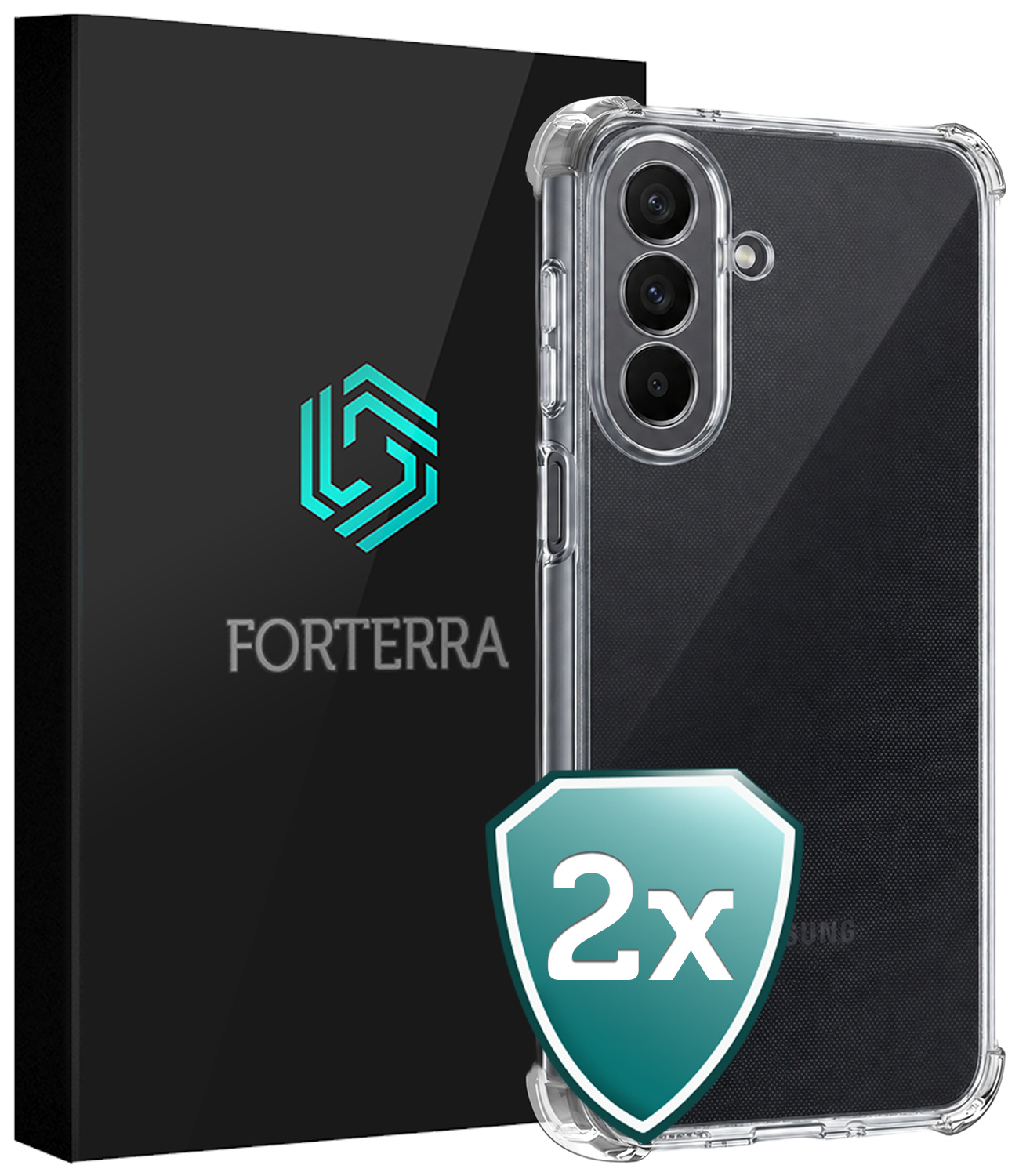 Forterra Forterra Samsung Galaxy A27 Hoesje Shockproof - Transparant - 2 PACK