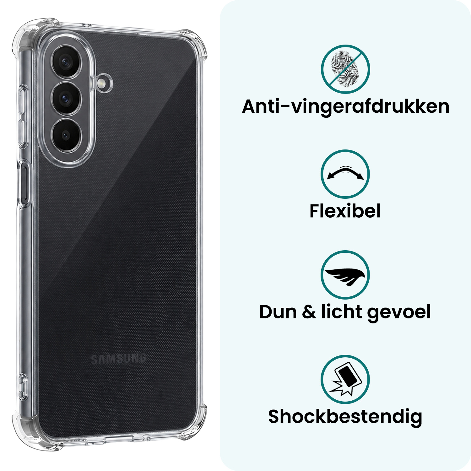 Forterra Forterra Samsung Galaxy A27 Hoesje Shockproof - Transparant - 2 PACK