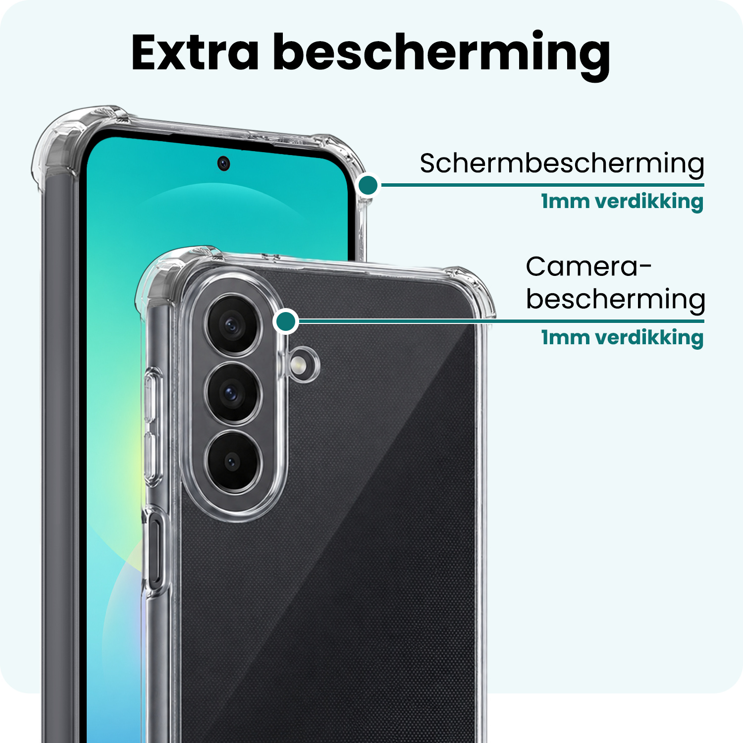 Forterra Forterra Samsung Galaxy A27 Hoesje Shockproof - Transparant - 2 PACK