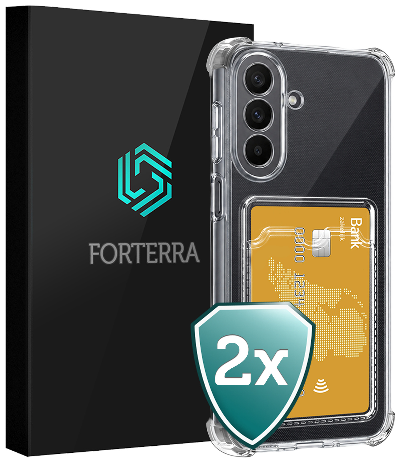 Forterra Forterra Samsung Galaxy A27 Hoesje Pashouder - 2 PACK