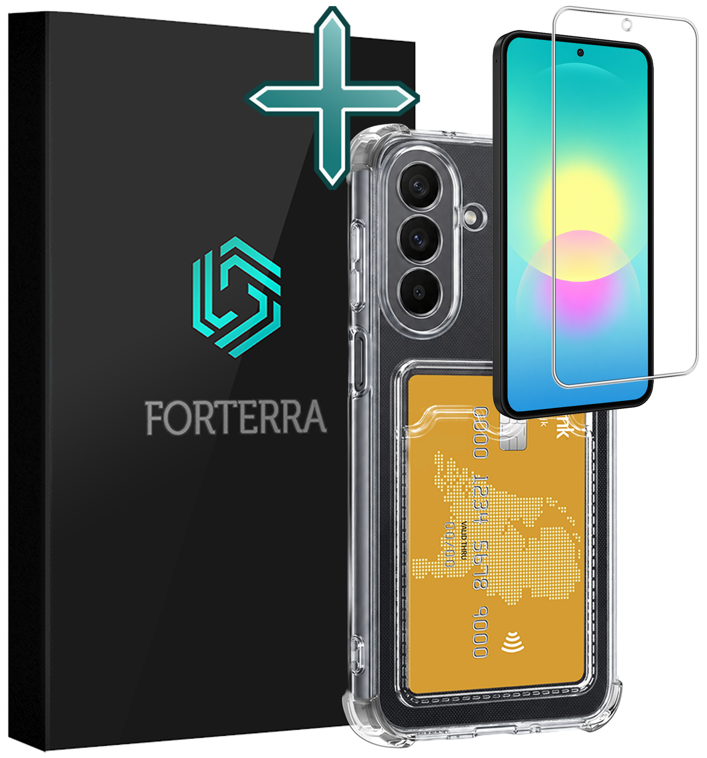Forterra Forterra Samsung Galaxy A27 Hoesje Pashouder Met Screenprotector