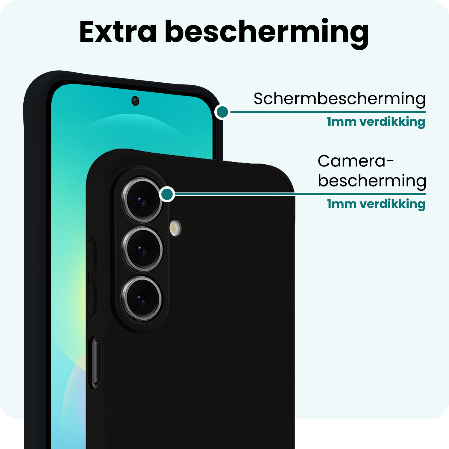 Forterra Forterra Samsung Galaxy A27 Hoesje Siliconen - Zwart