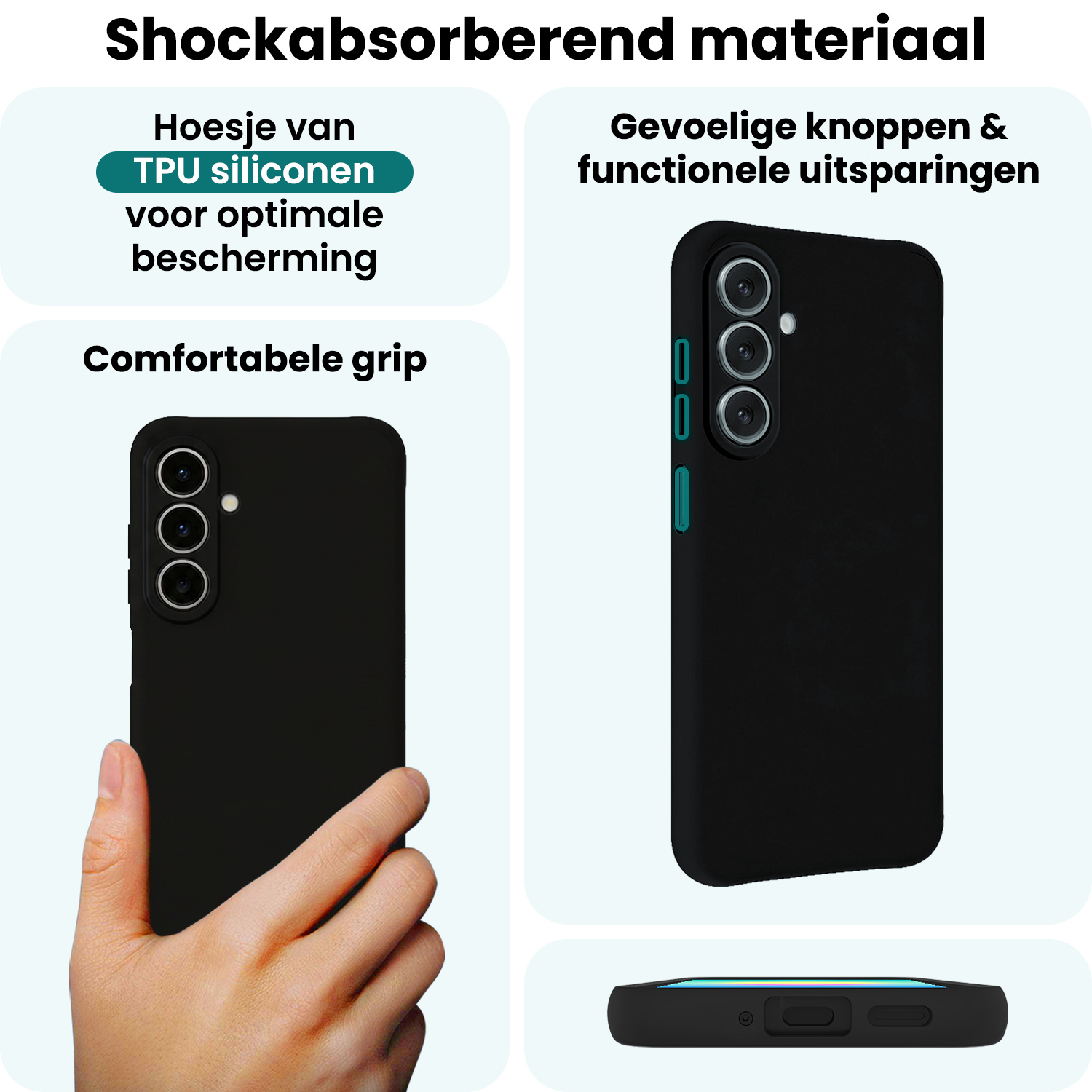 Forterra Forterra Samsung Galaxy A27 Hoesje Siliconen - Zwart