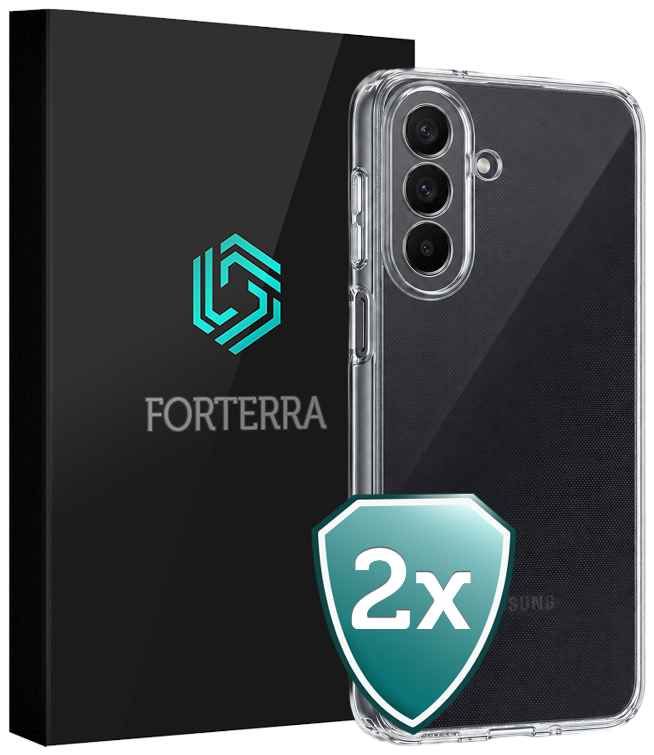 Forterra Forterra Samsung Galaxy A27 Hoesje Siliconen - Transparant - 2 PACK