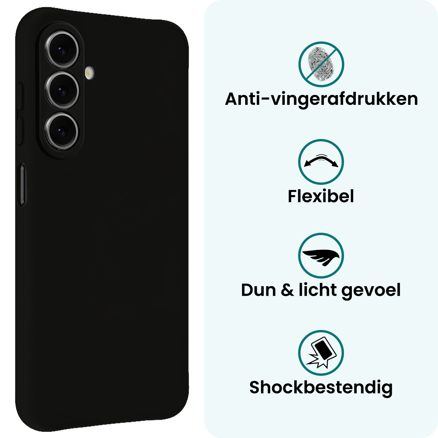 Forterra Forterra Samsung Galaxy A27 Hoesje Siliconen - Zwart - 2 PACK
