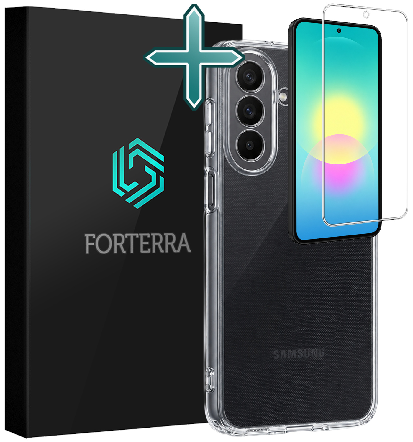 Forterra Forterra Samsung Galaxy A27 Hoesje Siliconen Met Screenprotector - Transparant