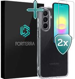 Forterra Forterra Samsung Galaxy A27 Hoesje Siliconen Met 2x Screenprotector - Transparant