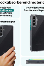 Forterra Forterra Samsung Galaxy A27 Hoesje Siliconen Met 2x Screenprotector - Transparant