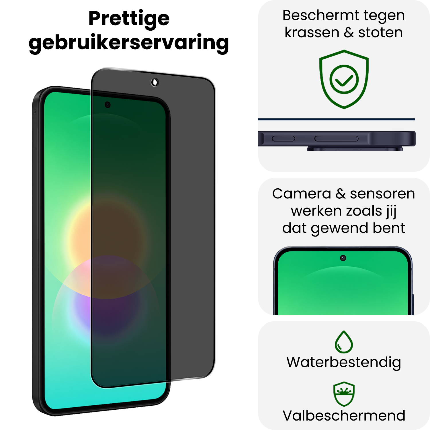 BASEY. BASEY. Samsung Galaxy A27 Screenprotector Glas Privacy - 2 PACK