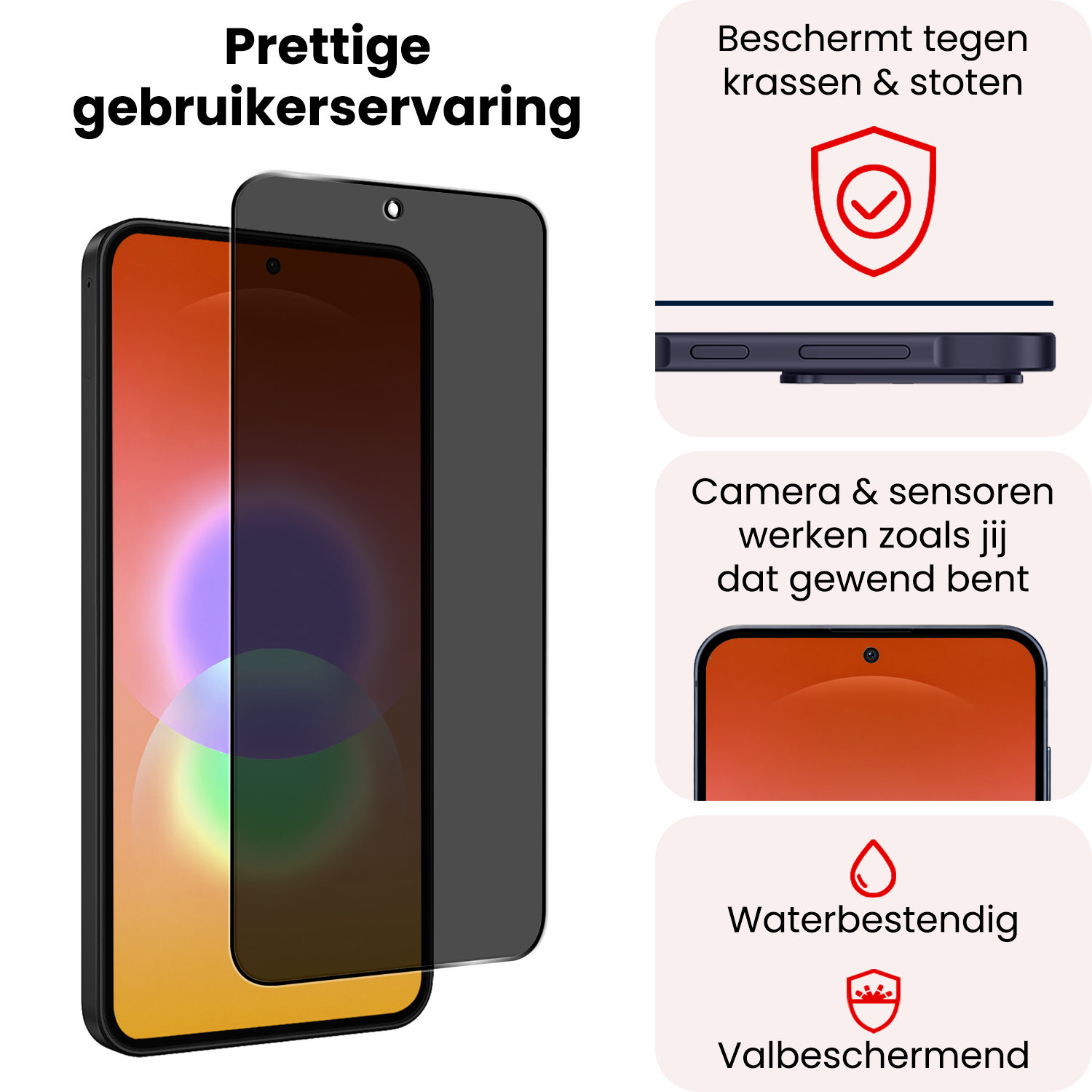 NoXx NoXx Samsung Galaxy A27 Screenprotector Glas Privacy - 2 PACK