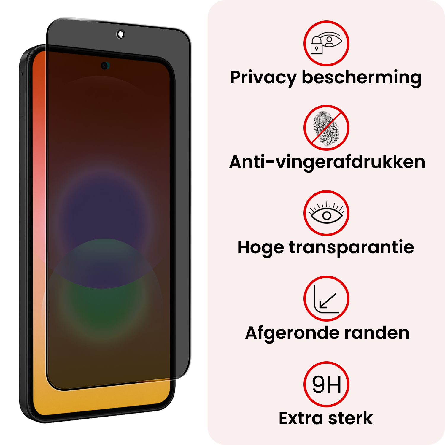 NoXx NoXx Samsung Galaxy A27 Screenprotector Glas Privacy - 3 PACK