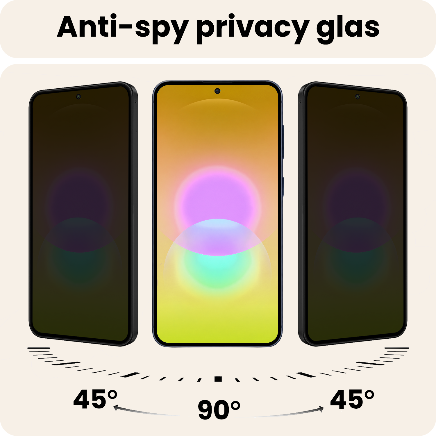 Nomfy Nomfy Samsung Galaxy A27 Screenprotector Glas Privacy - 2 PACK