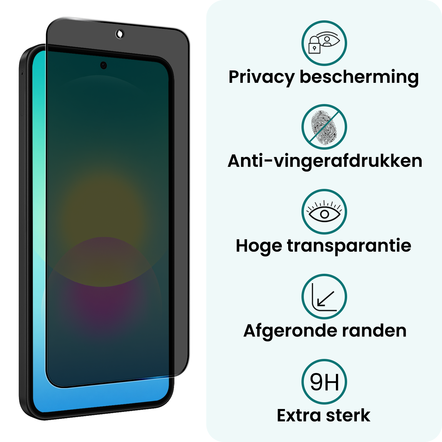 Forterra Forterra Samsung Galaxy A27 Screenprotector Glas Privacy - 2 PACK