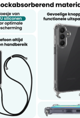 Forterra Forterra Samsung Galaxy A27 Hoesje Transparant Shockproof Met Zwart Koord