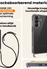 Nomfy Nomfy Samsung Galaxy A27 Hoesje Transparant Shockproof Met Zwart Koord