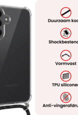 NoXx NoXx Samsung Galaxy A27 Hoesje Transparant Shockproof Met Zwart Koord