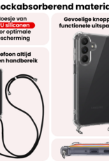 NoXx NoXx Samsung Galaxy A27 Hoesje Transparant Shockproof Met Zwart Koord