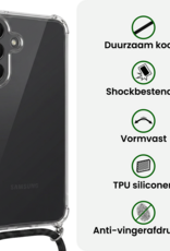 BASEY. BASEY. Samsung Galaxy A27 Hoesje Transparant Shockproof Met Zwart Koord