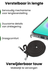 BASEY. BASEY. Samsung Galaxy A27 Hoesje Transparant Shockproof Met Zwart Koord