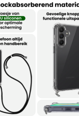 BASEY. BASEY. Samsung Galaxy A27 Hoesje Transparant Shockproof Met Zwart Koord