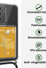 BASEY. BASEY. Samsung Galaxy A27 Hoesje Pashouder met Koord Met Screenprotector