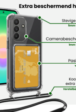 BASEY. BASEY. Samsung Galaxy A27 Hoesje Pashouder met Koord Met Screenprotector
