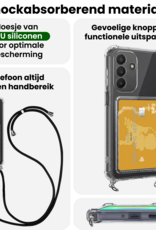 BASEY. BASEY. Samsung Galaxy A27 Hoesje Pashouder met Koord Met Screenprotector