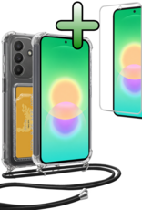BASEY. BASEY. Samsung Galaxy A27 Hoesje Pashouder met Koord Met Screenprotector