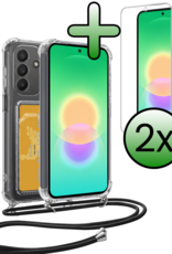 BASEY. BASEY. Samsung Galaxy A27 Hoesje Pashouder met Koord Met 2x Screenprotector