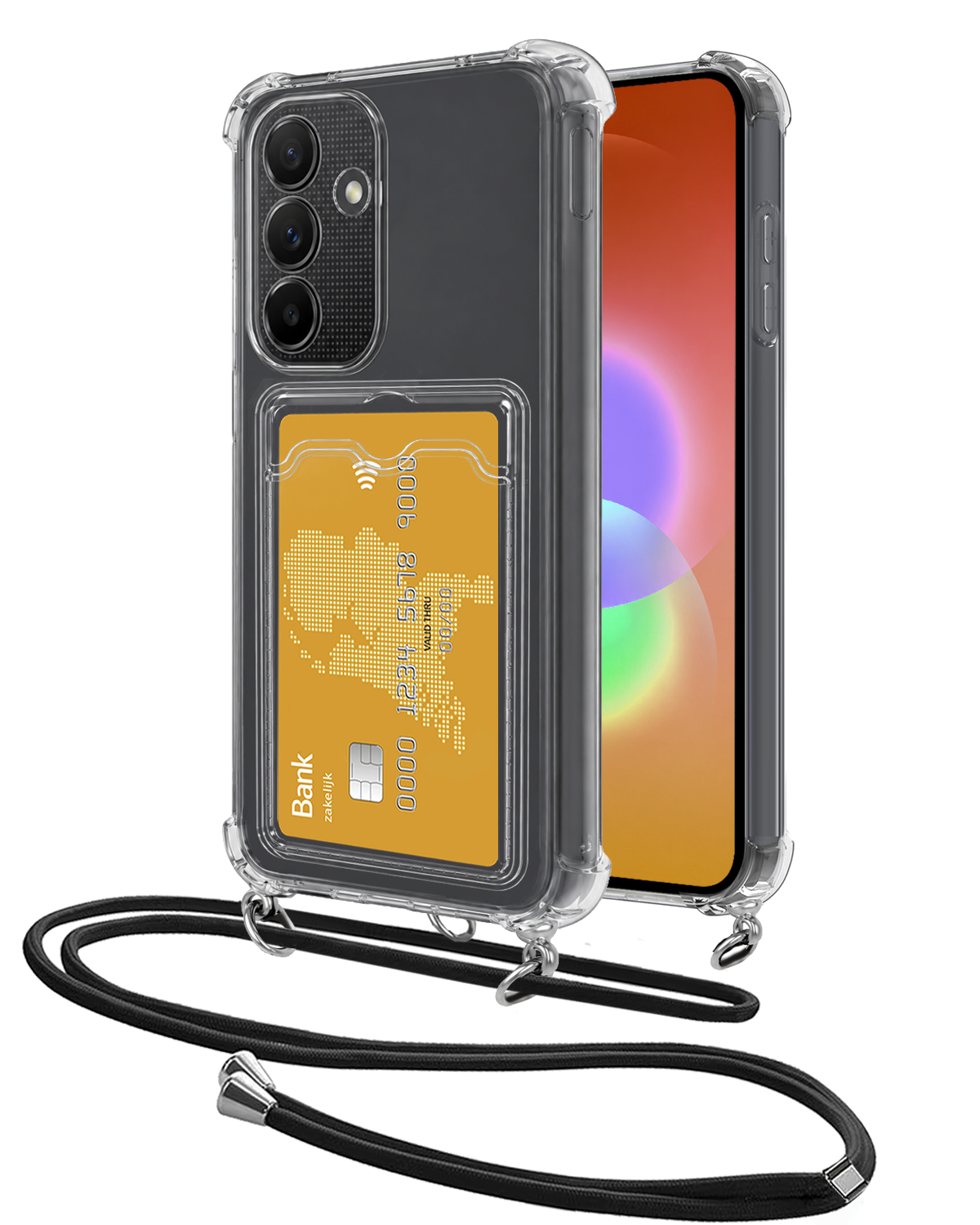 NoXx NoXx Samsung Galaxy A27 Hoesje Pashouder met Koord