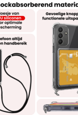 NoXx NoXx Samsung Galaxy A27 Hoesje Pashouder met Koord Met Screenprotector