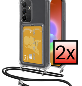 NoXx NoXx Samsung Galaxy A27 Hoesje Pashouder met Koord - 2 PACK