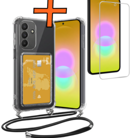 Nomfy Nomfy Samsung Galaxy A27 Hoesje Pashouder met Koord Met Screenprotector