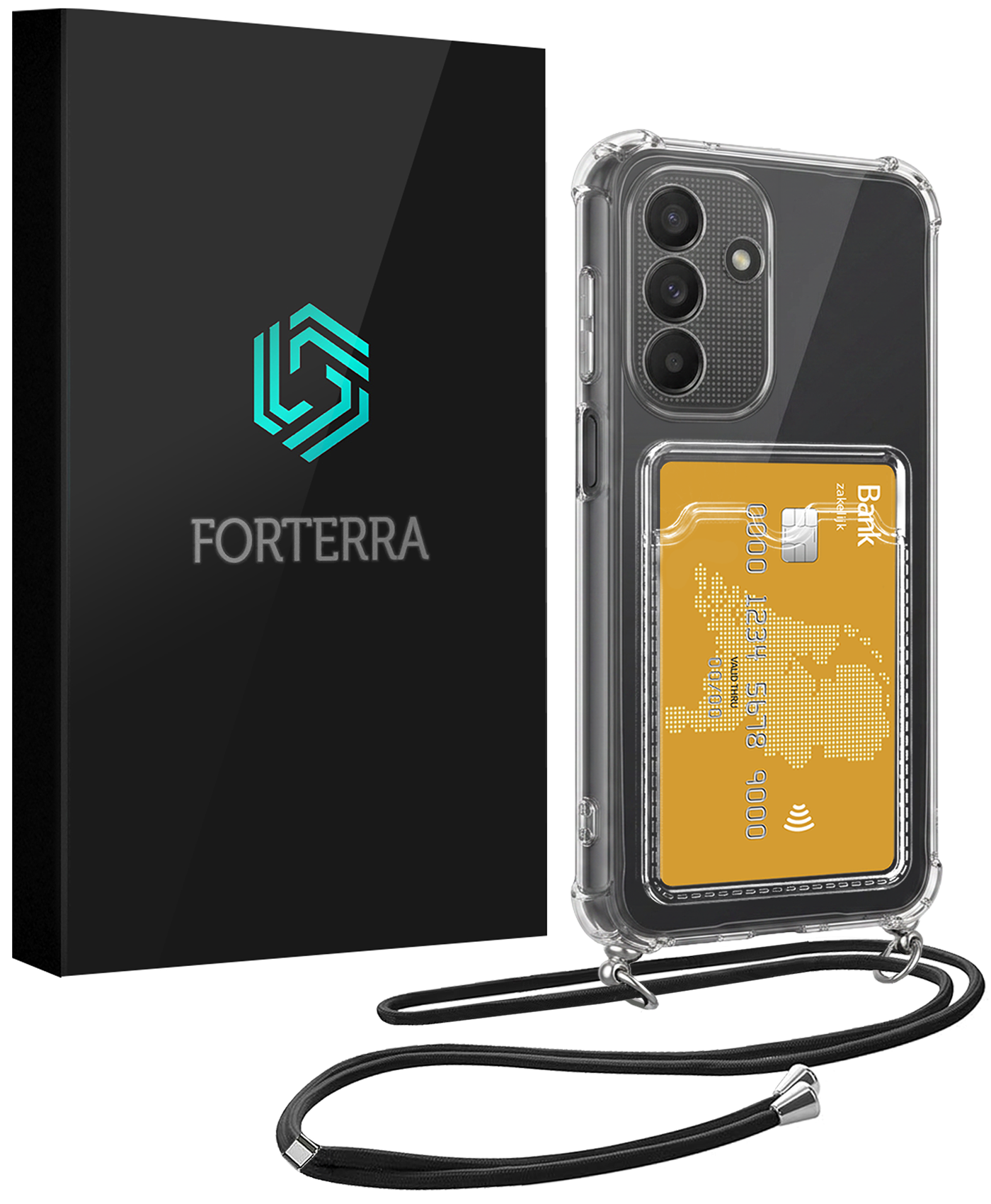 Forterra Forterra Samsung Galaxy A27 Hoesje Pashouder met Koord