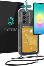 Forterra Forterra Samsung Galaxy A27 Hoesje Pashouder met Koord Met Screenprotector