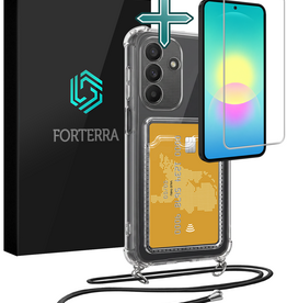 Forterra Forterra Samsung Galaxy A27 Hoesje Pashouder met Koord Met Screenprotector