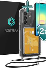 Forterra Forterra Samsung Galaxy A27 Hoesje Pashouder met Koord Met 2x Screenprotector